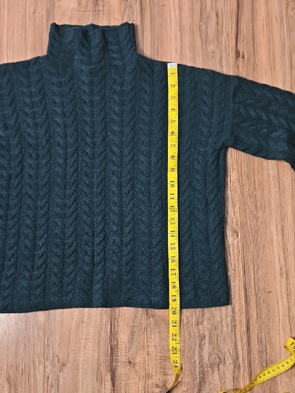 ANTONIO MELANI Chloe Cashmere Spruce Evergreen Cable Knit Sweater NWT Small - Picture 8 of 10